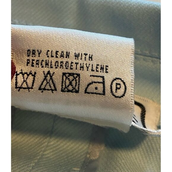 Vintage Carlisle Cotton Blend Blazer Jacket Size 12 Light Blue Pockets Zip Work - Picture 9 of 11